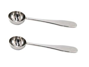 Honey Bear Kitchen 5 ml Teaspoon scoops, Polished Stainless Steel 2 Pack
