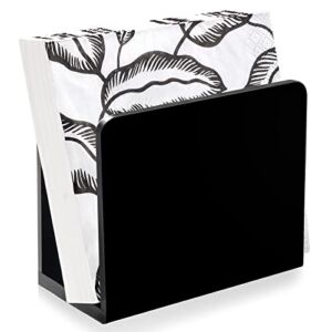 HBlife Napkin Holder, Black Dining Table Dispenser for Cocktail Tissue, Acrylic Containers for Organizing Kitchen Paper