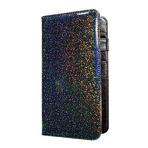 Mymazn Holographic Glitter Server Book with Zipper Pocket 5×9 Waitress Book with Magnetic Closure Pocket Serving Book for Waitress Wallet
