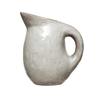 Bloomingville Neutral Reactive Glaze Stoneware Pitcher, 9.5″, Bone | The Storepaperoomates Retail Market - Fast Affordable Shopping