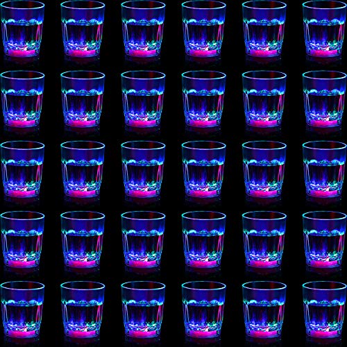 Light Up Cups LED Flash Light Up Drinking Glasses Bar Night Club Party Drink Tumblers Multicolor LED Tumblers for Christmas Birthdays Weddings Sporting Events Festivals Indoor Bars (30 Pieces) | The Storepaperoomates Retail Market - Fast Affordable Shopping