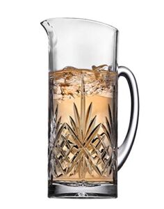 Godinger Beverage Pitcher Carafe, Cocktail Bar Mixing Glass – Dublin Collection, 34oz