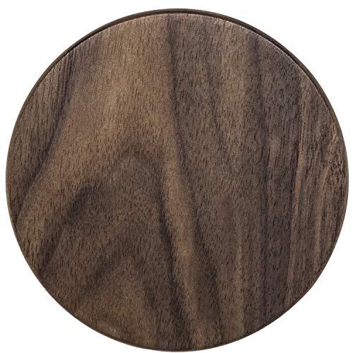 Wood Drink Coasters with Metal Holder, GOH DODD 4 Inch 8 Pieces Wooden Coasters Cup Coaster Set for Bar Kitchen Home Apartment, Walnut Wood | The Storepaperoomates Retail Market - Fast Affordable Shopping