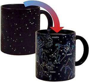 The Unemployed Philosophers Guild Heat Changing Constellation Mug – Add Coffee or Tea and 11 Constellations Appear – Comes in a Fun Gift Box