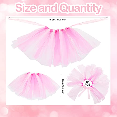 12 Pieces Mini Tutu Table Skirt Wine Bottle Cover Tutu Skirt Tulle Tutu Table Skirt Decor Tutu Garland Tulle Table Centerpieces for Wedding Baby Shower Cake Dessert Birthday Party (Pink and White) | The Storepaperoomates Retail Market - Fast Affordable Shopping