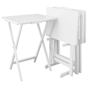 Casual Home 5pcs Set-White Tray Table