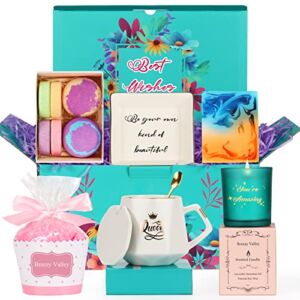 Birthday Gifts for Women Mom, Gift Basket for Women, Women Gifts – Gifts for Best Friends Women Her Wife Sister Coworker, Christmas Valentines Self Care Relaxing Spa Gift Sets Box for Women