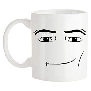 Saviola-MAN FACE Mug,Funny Gamer Mug,Birthday Mug,11oz Novelty Coffee Mug/Cup,White,1 Count (Pack of 1)