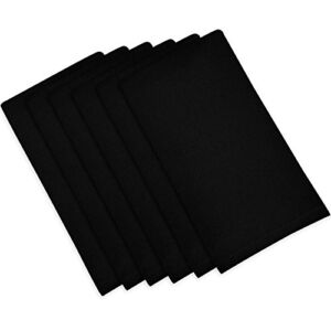 ITOS365 Cotton Dinner Napkins Black – 6 Pack (18 inches x18 inches) Soft and Comfortable – Durable Hotel Quality – Ideal for Events and Regular Home Use