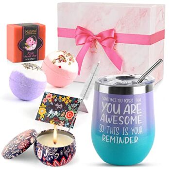 Birthday Gifts for Women, Unique Christmas Gift Baskets for Her, Female Happy Relaxing Spa Gifts Surprise Presents for Mom, Grandma, Wife, Sister, Daughter, Friend, Coworker | The Storepaperoomates Retail Market - Fast Affordable Shopping