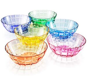 SCANDINOVIA – 13 oz Unbreakable Premium Small Bowls – Set of 6 – Tritan Plastic – BPA Free – Dishwasher Safe
