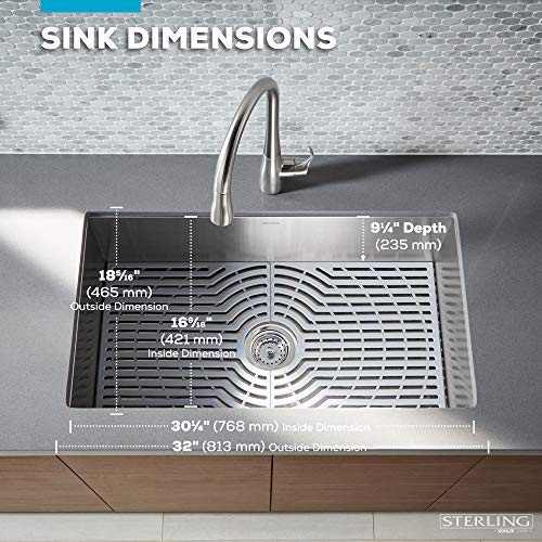 Kohler K-20022-PC-NA Sterling Ludington 32″ Under Mount Single Bowl Kitchen Sink with Accessories, 32 inch, Stainless Steel | The Storepaperoomates Retail Market - Fast Affordable Shopping