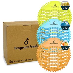 Fragrant Fresh Urinal Screen Deodorizer, Fresh Scented Urinal Screen With Easy Fit & Multiple use (MultiColor, 36 Pack)