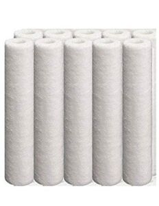 10-Pack Compatible for GE GXWH20S Polypropylene Sediment Filter – Universal 10-inch 5-Micron Cartridge for GE SINGLE SUMP WHOLE HOME FILTRATION SYSTEM by CFS