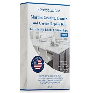 Quartz Countertop Chip Repair Kit. Marble and Granite Repair Kit.(White) – Quickly Repair Countertop Chips and Cracks & Scratches. for Quartz, Granite, Marble and Other Natural Stone Surfaces.