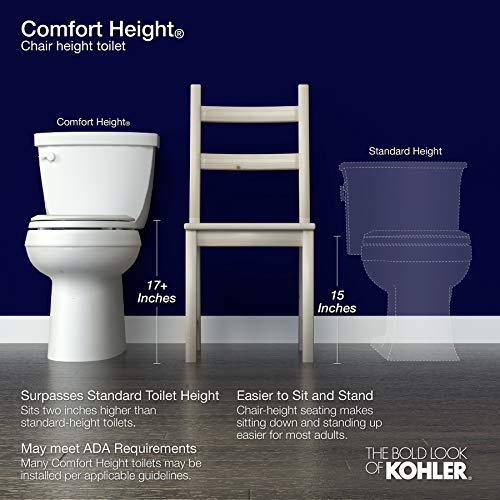 Kohler K-3493-0 Highline Classic Pressure Lite Comfort Height Elongated 1.6 gpf Toilet with Left-Hand Trip Lever, Less Seat, White | The Storepaperoomates Retail Market - Fast Affordable Shopping