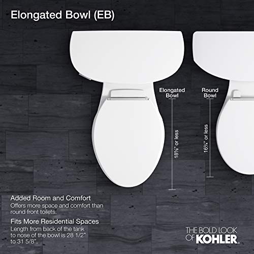 Kohler K-3493-0 Highline Classic Pressure Lite Comfort Height Elongated 1.6 gpf Toilet with Left-Hand Trip Lever, Less Seat, White | The Storepaperoomates Retail Market - Fast Affordable Shopping