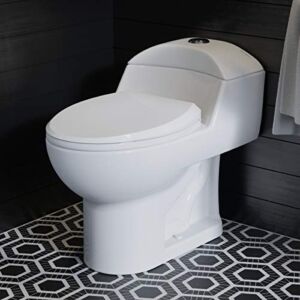 Swiss Madison SM-1T803 Chateau Elongated Toilet Dual Flush 0.8/1.28 Gpf (Soft Closing Quick Release Seat Included)