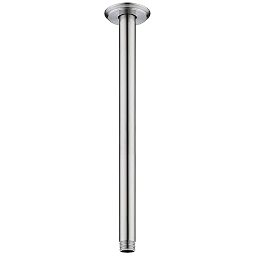 Anpean 12 Inch Shower Arm and Flange Brushed Nickel, Ceiling Mounted Shower Arm for Rain Shower Head | The Storepaperoomates Retail Market - Fast Affordable Shopping