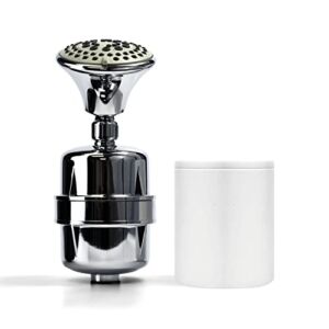 ProOne ProMax Chrome Shower Filter with 5-Function Massage Settings, Filtering, High-Pressure Shower Head to Remove Chlorine, Lead, and More