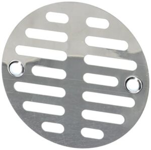 LASCO 03-1247 3-1/2-Inch with Two Screws Shower Drain Grate, Chrome Plated