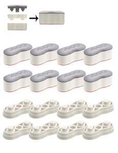 Bidet Bumper, 8PCS Height-increasing Pads, Universal Seat Bumper Kit with Strong Adhesive, Replacement Bumpers for Toilet Seat