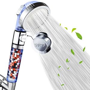 Nosame® Shower Head Ⅲ，High Pressure Water Saving 3 Mode with ON/Off Pause Function Spray Filter Filtration RV Handheld Showerheads 1.6 GPM for Dry Skin & Hair Spa