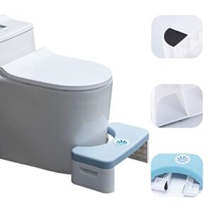 Bathroom Toilet Stool, Squatting Toilet Stool, Detachable Multi-Functional Seat Pan, Portable Step for Home Bathroom, with Aromatherapy Box, Portable, Sturdy (Blue)
