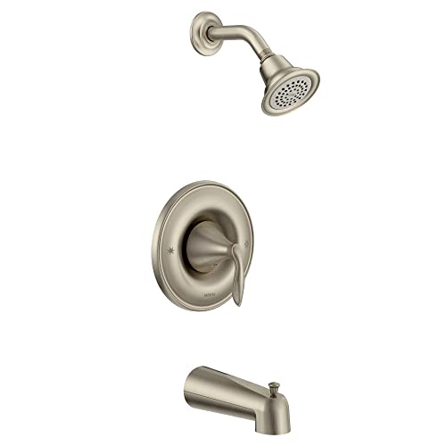 Moen Eva Brushed Nickel Posi-Temp Single-Handle Tub and Shower Trim Kit, Valve Required, T2133BN | The Storepaperoomates Retail Market - Fast Affordable Shopping