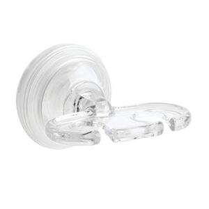 iDesign BPA-Free Plastic Bathroom Suction Toothbrush Holder – 2.75″ x 2.25″ x 2″, Clear