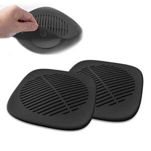2-Pack Drain Catchers, Shower Drain Hair Catcher, Unique Suction Cup Design for Easy Installation and Cleaning. Bathtub Drain Covers, Bathtub Drain Plugs, Bathroom Sink Plugs Black