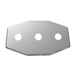 LASCO 03-1654 Smitty Plate, Three Hole, Used to Cover Shower Wall Tile, Stainless Steel 8-Inch Center