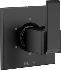 Delta Faucet Ara 6-Setting Shower Handle Diverter Trim Kit, Matte Black T11967-BL (Valve Not Included)