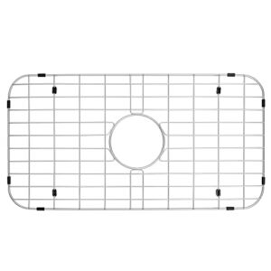 YAQUN Kitchen Sink Grid and Sink Protector 25″ X 13 3/16″, Sink Protectors for Kitchen Sink with Center Drain Hole,Stainless Steel Sink Grid.­