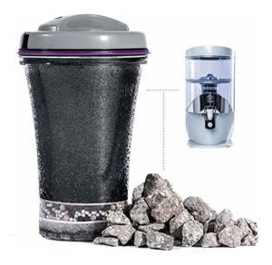 Waterfall 1 Filter Cartridge (13845) + 1 Mineral Stones (13846) – Advanced Water Filter Replacement for Gravity Purifier System (1384) – Water System Components – Clean Filtered Water