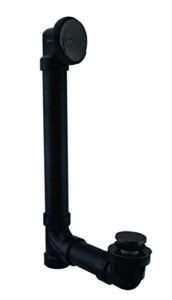 Westbrass Tip-Toe Sch. 40 ABS Bath Waste with Two-Hole Elbow, Matte Black, D4931-62