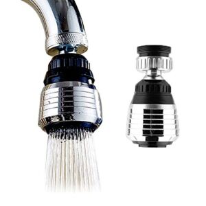 2PCS 360-Degree Swivel Kitchen Sink Faucet Aerator with 2 Function Swivel Sprayer,Water Saving Bubbler Connector Swivel Tap Aerator Diffuser for Kitchen Bathroom …