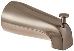 EZ-FLO 5-3/8 Inch Slide-On Zinc Bath Tub Diverter Spout with Hex Wrench and Set Screw, 1/2-inch Copper Pipe, Brushed Nickel, 15088