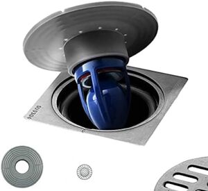 Shower Drain Floor Drain Backflow Preventer Magnetic Levitation One-Way Drain Valve Fast Drainage Shower plug Insert Drain Plug Fit for Tube Depth 2.56-4.13in (Caliber（2-3.9in）,Depth 3,15in)