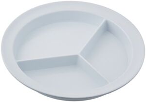 Sammons Preston Partitioned Scoop Dish, Melamine Divided Plate for Kids, Elderly, and Disabled, Divided Sections for Portion Control and Easy Scooping Walls for Limited Mobility, Adaptive Plate, Model:55502