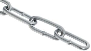 Campbell 0722827 Low Carbon Steel Straight Link Coil Chain in Reel, Zinc Plated, 2/0 Trade, 0.19″ Diameter, 40′ Length, 520 lbs Load Capacity