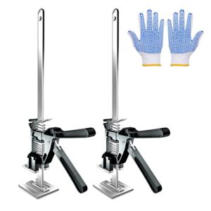 2 Packs Hand Lifting Tool Jack, Drywall Lifts, Labor Saving Arm Jack, The Height can be Raised by 0.2-9.8in, Door Panel, Up to 250 lbs, Board Lifter, Wall Tile Height Adjuster