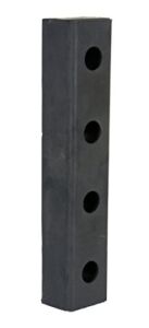 Vestil DBE-20-1 Rubber Hardened Molded Bumper, Rectangular, Vertical Mount, 20″ Length, 4-1/2″ Width, 3″ Depth