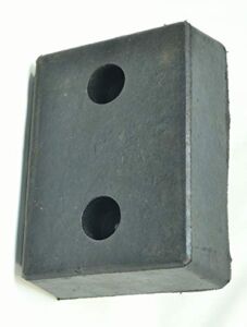 Molded Rubber Bumper, 2 Hole 4” X 10” X 13” 7″ Center to Center Holes Part Number: MFRM-41013 This Part is Used for Loading Dock Protection.