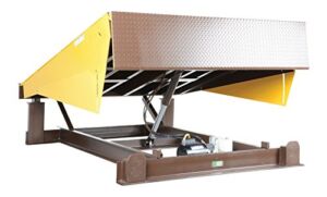 Vestil EH-610-25 Dock Leveler Electric Hydraulic, 25000 lb. Capacity, 6′ x 10′, Brown/Yellow