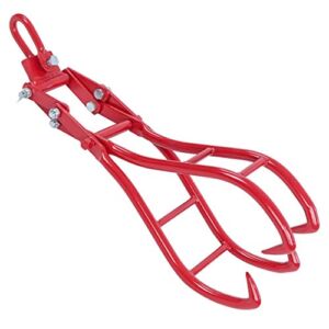 Felled Timber Claw Hook, 28in – Log Lifting Tongs Heavy Duty Grapple Timber Claw, Lumber Skidding Tongs Logging Grabber