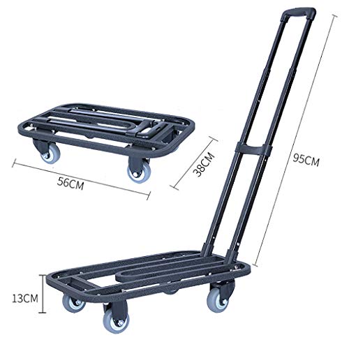 ZSCLLCQ Hand Trucks Large-Capacity Truck 225Kg Shopping Cart Luggage Cart Folding Multi-Function 4 Wheel Warehouse, Farm, Factory Trolleys/B | The Storepaperoomates Retail Market - Fast Affordable Shopping