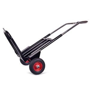 ZSCLLCQ Hand Trucks Trolley Sack Truck Heavy Duty 200Kg Capacity Solid Rubber Tire Tire Industrial Pipe Trolleys