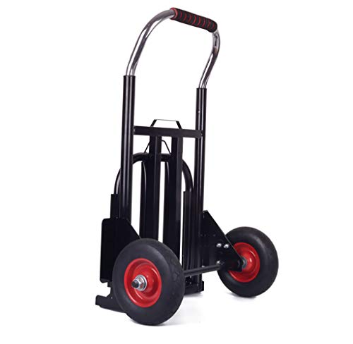 ZSCLLCQ Hand Trucks Trolley Sack Truck Heavy Duty 200Kg Capacity Solid Rubber Tire Tire Industrial Pipe Trolleys | The Storepaperoomates Retail Market - Fast Affordable Shopping