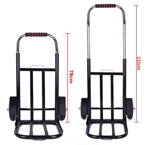 ZSCLLCQ Hand Trucks Trolley Sack Truck Heavy Duty 200Kg Capacity Solid Rubber Tire Tire Industrial Pipe Trolleys | The Storepaperoomates Retail Market - Fast Affordable Shopping